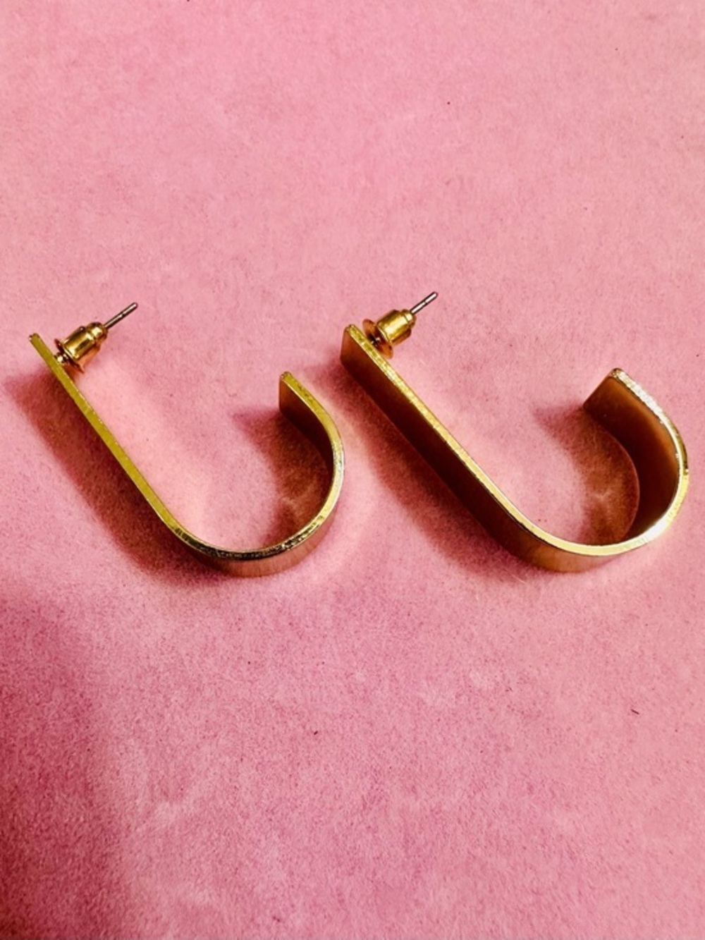 Gold Sculptural Hoop Earrings